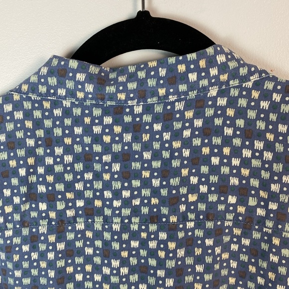 Vintage 100% Silk Burma Bibas button down short sleeve shirt - Picture 7 of 8